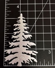 Christmas Die Cuts * 12 Little Christmas Trees * Glitter Foam * White Green Red