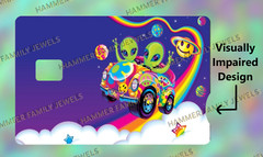 Lisa Frank Aliens Fan Art Card Decal *