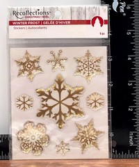 Recollections Christmas Winter Frost Snowflake Stickers 9 Pieces 44126697150