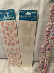 Baby Girl Scrapbook Sticker Lot K&Company Jolee’s Stickopotamus Embellishments