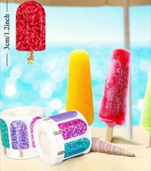 500 pcs Sticker Seals Roll Smaller Colorful Sparkly Foil Popsicle Self Adhesive