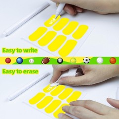 100 Pairs Eye Black Stickers with 2 Pencils for Baseball Football Yellow