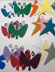 SHAPE TAG Die-Cuts(8pc)Christmas •Flower•Butterfly•Hearts•Stars•Gifts•Labeling