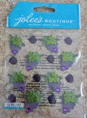 RARE Jolee’s Wine Glasses & Grapes Scrapbooking Stickers NEW