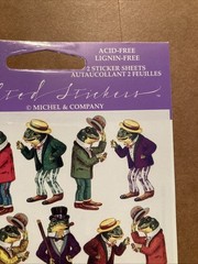 New Gifted Stickers Michel & Co Dressed Up Frogs Croak Club 1997 John Grossman