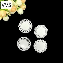 High-Quality Carbon Steel Die Cuts – 4 Decorative Lace Borders for Card Making
