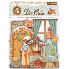 Stamperia All Around Christmas Chipboard Die Cuts Home Window Furniture DFLDC83