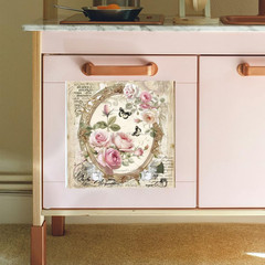 3pcs/Set Rose Rub on Transfers for Furniture and Crafts 6×12 inch Vintage Photo