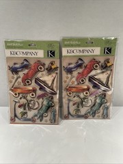 Lot of 2 K & Company Hopscotch Grand Adhesions Sticker Sets Transportation Theme