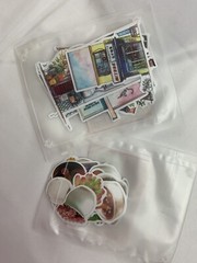 WSSROGY Aesthetic Scrapbook Sticker Lot Kawaii Travel Floral Journal Planner