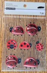 RECOLLECTIONS Red Ladybugs Repeats Lady Bugs Polka Dots 3D Scrapbook STICKERS