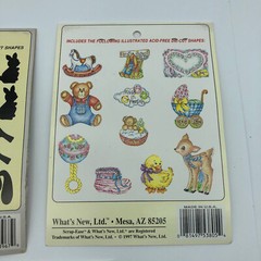 What’s New Scrap Ease Die Cut Acid Free Scrapbook embellishments lot of 4