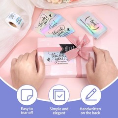 1120Pcs Thank You Stickers and Cards Set for Supporting My Small Holographic