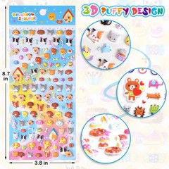 870 PCS Cute Mini Puffy Stickers for Kids Girls 3D Small Tiny Colorful