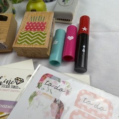 Craft Lot Journal Supplies Washi Hanger Tape Stamps Stickers Stencils Punches