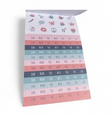 Pen+Gear Paper Sticker Book Pink Blue 15 Sheets 600+Stickers READ