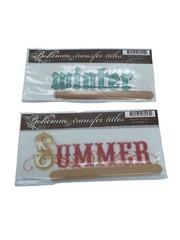 My Mind’s Eye Bohemia Transfer Titles Rub On Lot Of 2 Summer & Winter New