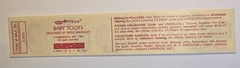 Vintage 1984 Toots by Cardesign Inc. «Baby Toots» Bear Stickers Strip #MUS 216