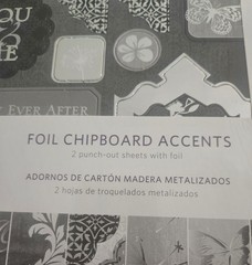 Best Occasions Foil Chipboard Accents Scrapbook 2 Punch Outs Sheets