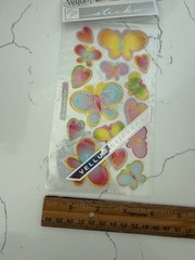 Sticko Photo Safe Vellum Butterflies/Hearts Different Sizes/Colors Scrapbooking