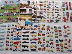 Mrs. Grossman sticker sheet You Choose – Vehicles Cars Planes Robots