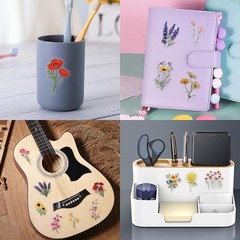 Crafting Stickers – 60 Waterproof Floral Stickers for Students and Teachers