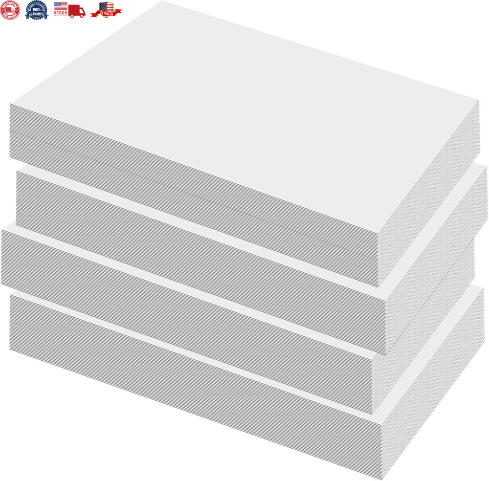 50 Pack 8.5 X 11 Inches White Chipboard Sheets,40 Pt White Chipboard, Medium Wei