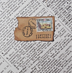 Handmade Embellishments Postal Theme Mail Art Junk Journal Ephemera Papercrafts