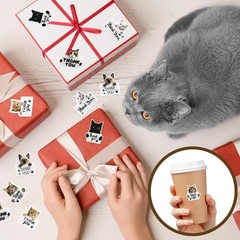 600Pcs Cat Thank You Stickers Roll Cute Kitty Labels For Small Business Packagin
