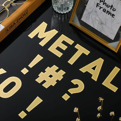 232 Pcs 24 Sheets Gold Letter Stickers Large Bulletin Board Letters for Classroo