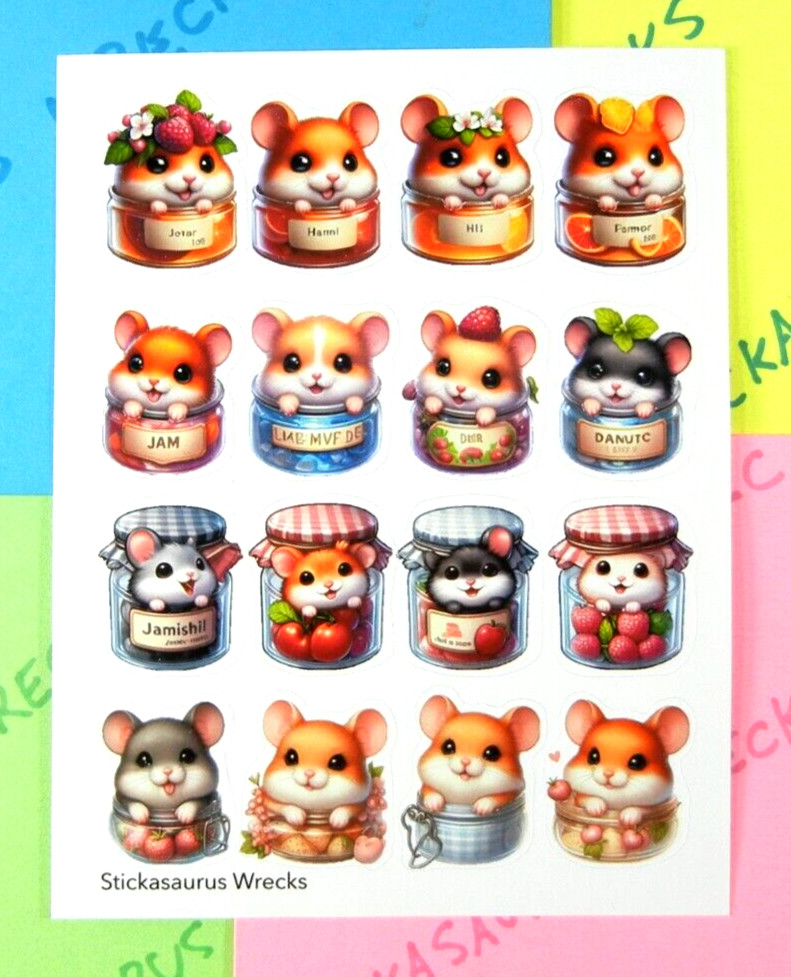 Jam Jar Hamsters Jamsters Sticker Sheet