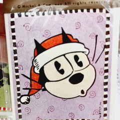 Felix The Cat Christmas Sticker Lot 6 Michel Company (2)