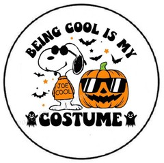 BEING COOL IS MY COSTUME HALLOWEEN ENVELOPE SEALS LABELS STICKERS PARTY FAVORS
