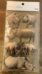 3 Packs SAFARI ANIMAL STICKERS ~ 23pc – NEW Dbl Layer Stickers -Scrapbooking
