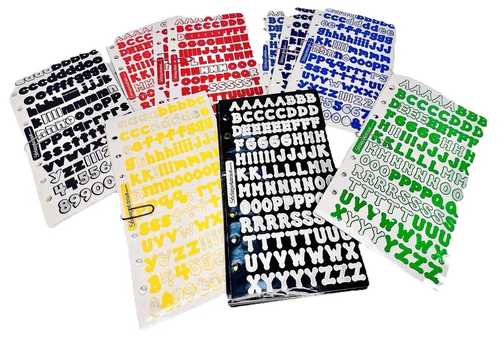 Vintage Stickopotamus Alphabet Stickers Lot 70 Y2K Scrapbook Binder Pebbles