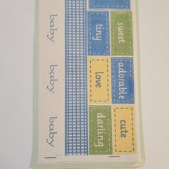 NEW Lot 8 MME Adhesive Twill Scrapbooking Kit Titles Word Labels Ribbon -G