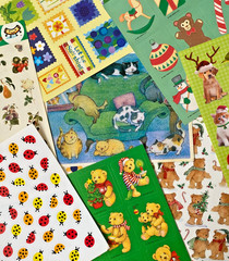 Vintage Full Sticker Sheets: Hallmark, AGC, Dennison, Gibson, Trend, You Choose!