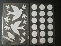 NIP Unknown Brand 29 Floral Chipboard Stickers Birds Butterfly Journal Smash