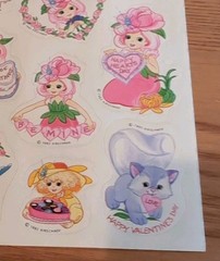 Vintage 1983 Rose Petal Place Sticker Sheet David Kirschner Productions