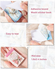 6 Sets 300 Pcs Washi Stickers Kit for Journaling, Vintage Aesthetic Antique Magi