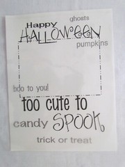 Scrapbooking Transparency Overlay 6pc Halloween Autumn Fall Zoo Pumpkin LOT E