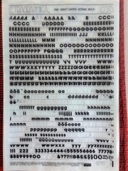 Six Letraset INSTANT LETTERING Transfer Letters Avant Garde Gothic Bold 24pt 1