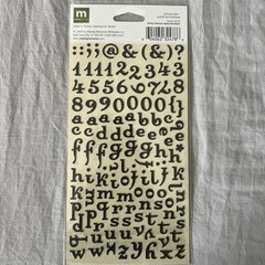 Making Memories Creative Letters Stickers 93 Diva Shimmer Alpha Black 32478
