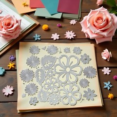 8 Pcs 3D Flower Metal Cutting Dies – Stencil Carbon Steel Die for Scrapbookin…