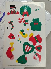 Lot Of 8 Sheets – VINTAGE Current Inc Stickers Christmas Theme