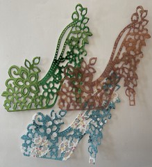 VICTORIAN SHOE Die-Cuts(3pc)Stripper Heel•Dancing•Glitter•Metallic•Prismatic•
