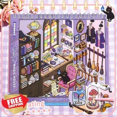 J.WMEET 10Pc Big 3D Stickers Scene Book Multicolor 2