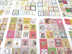 Adhesive Sticker,12 Sheets(240Pcs) Stamp Shape DIY Decorative Paper Paster Ornam