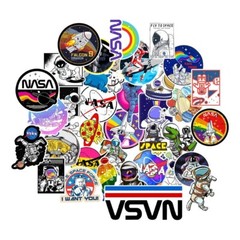 NASA Stickers Space Shuttle Launch Vinyl Decals Rocket Missions Pack Lot 50 pcs