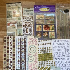 Lot of 25 Sheets of Feminine Girly Victorian Scrapbook Stickers fairy travel